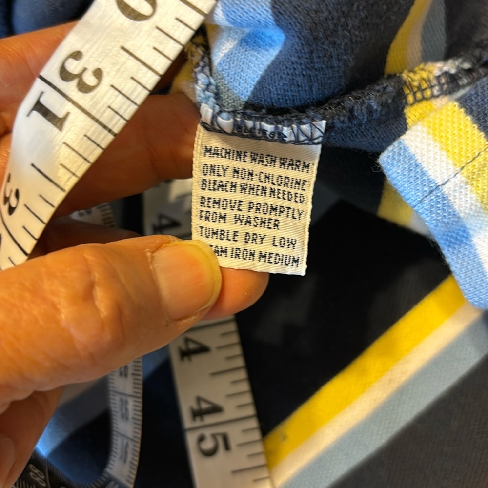 Polo Ralph Lauren Custom Fit Blue Stripe Cotton Polo Shirt Size XXL - Picture 9 of 12
